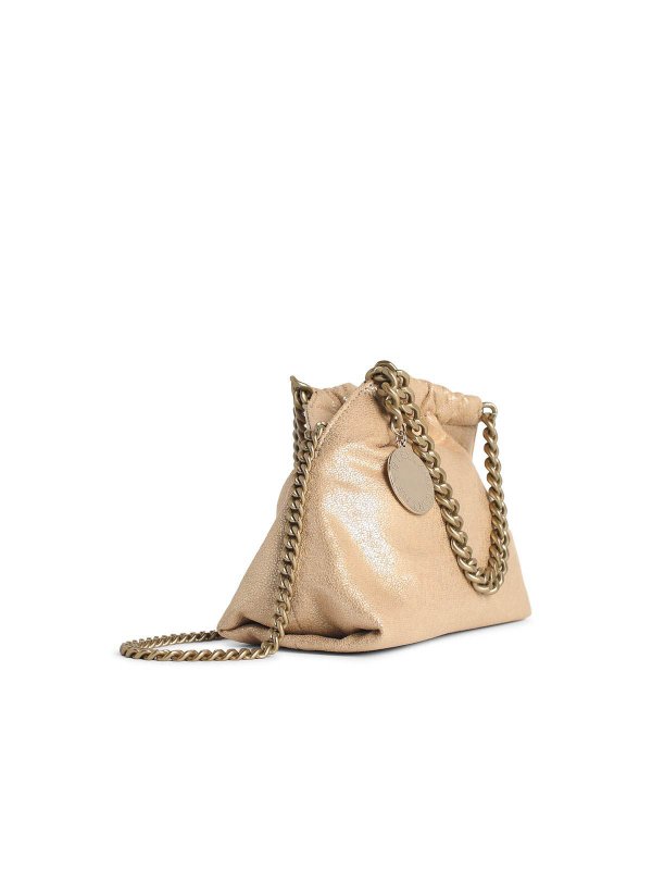 STELLA McCARTNEY: cross body bags online - Mini  Bag In Gold Shaggy Deer