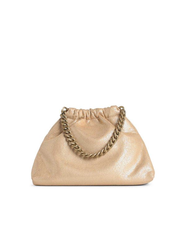 The Best Shops STELLA McCARTNEY: cross body bags - Mini  Bag In Gold Shaggy Deer