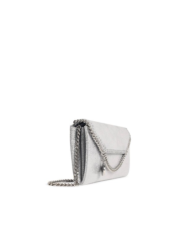 STELLA McCARTNEY: cross body bags online - Falabella Silver  Crossbody Chain Wallet