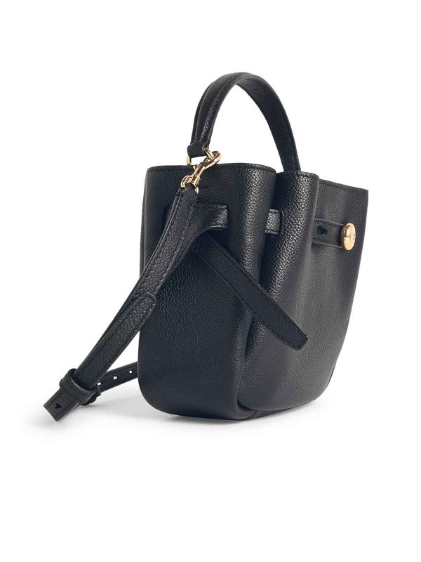 TORY BURCH: Bucket bags online - Romy Mini Bucket Bag In Black Leather