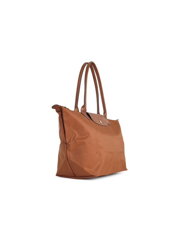 LONGCHAMP: shoulder bags online - L Le Pliage Original Cognac Tela Shoulder Bag