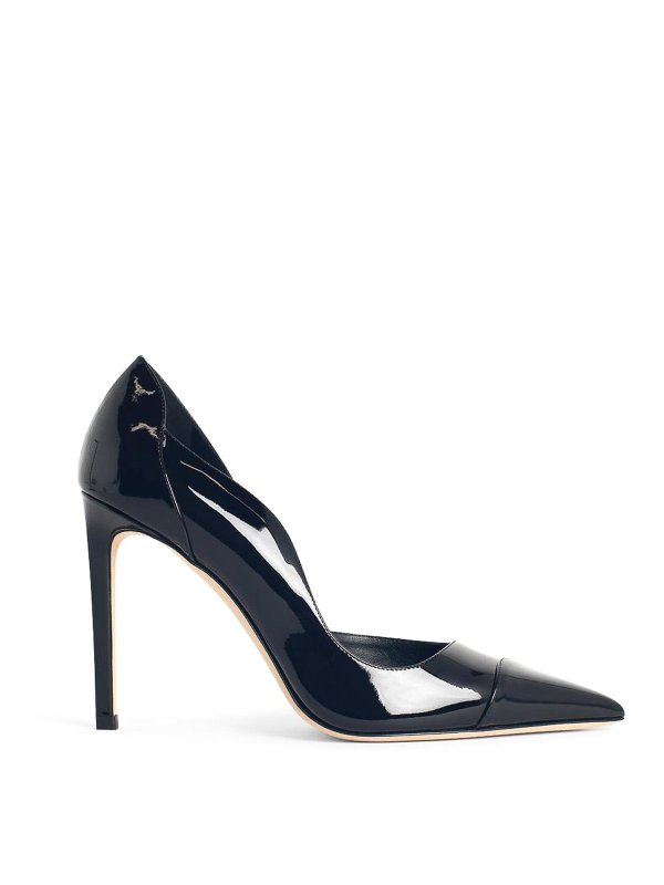 JIMMY CHOO: court shoes - Brigitte 100 Black Patent Leather Pumps