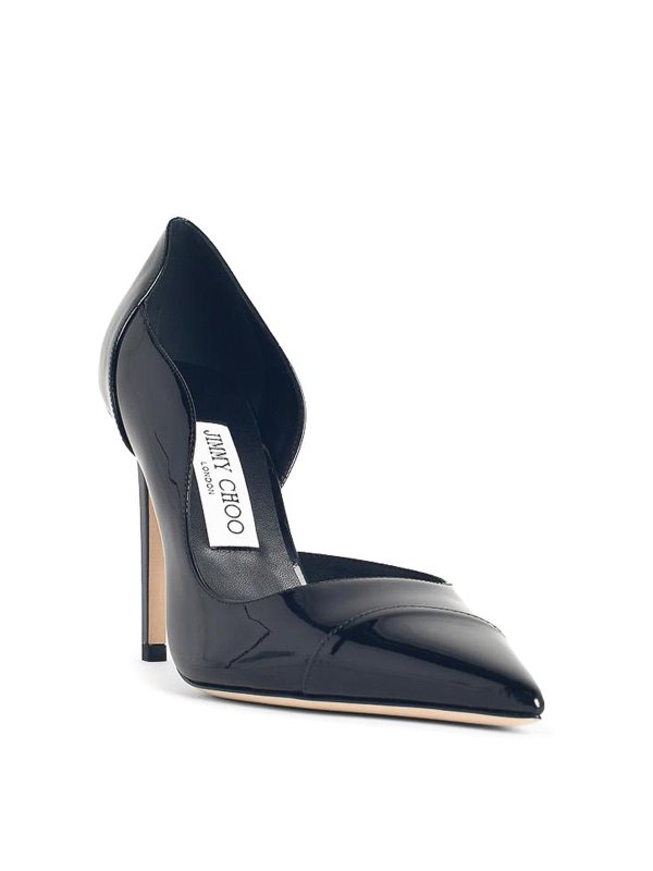 JIMMY CHOO: court shoes online - Brigitte 100 Black Patent Leather Pumps