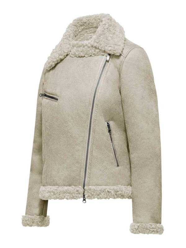 BOMBOOGIE: Abrigos de borreguito y piel  online - Abrigo De Piel - Blanco