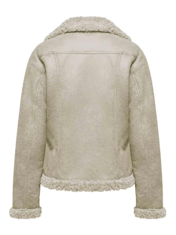 The Best Shops BOMBOOGIE: Abrigos de borreguito y piel  - Abrigo De Piel - Blanco