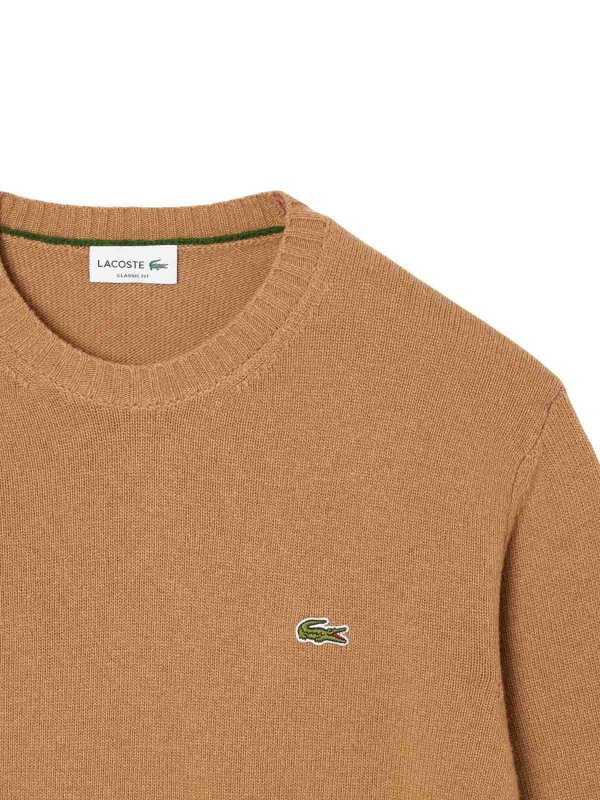 LACOSTE: Suéteres con cuello pico online - Suéter Cuello Redondo - Marrón