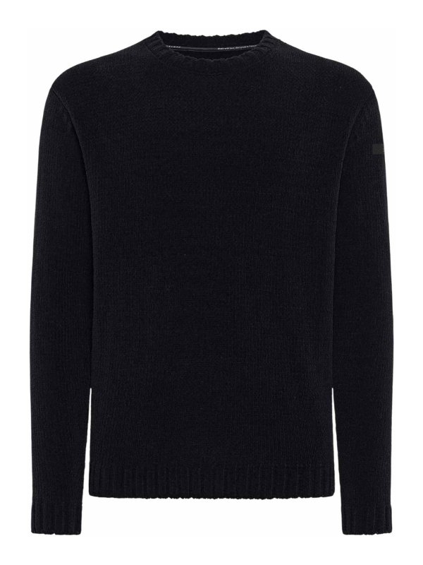 RRD Roberto Ricci Designs: Strickpullover mit Rundhalsausschnitt - Rundhalspullover - Blau