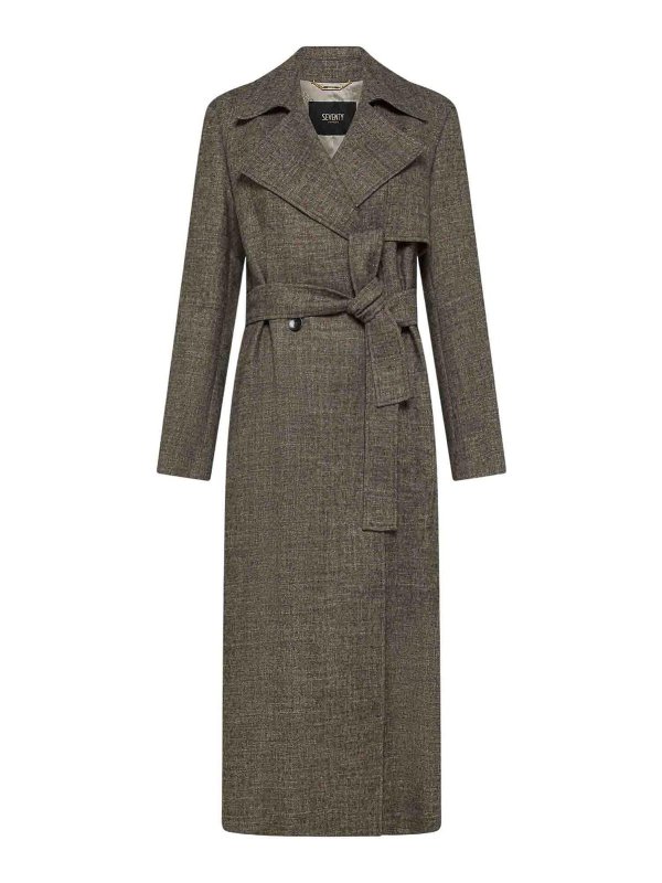 SEVENTY: Gabardinas - Gabardina - Marrón