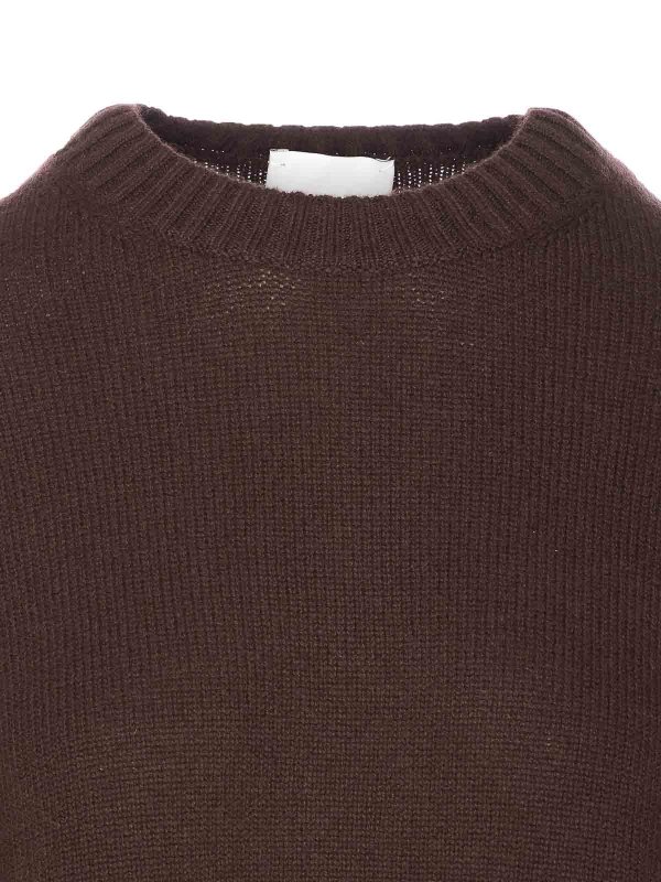 Rundhalspullover - Braun shop online: ALLUDE