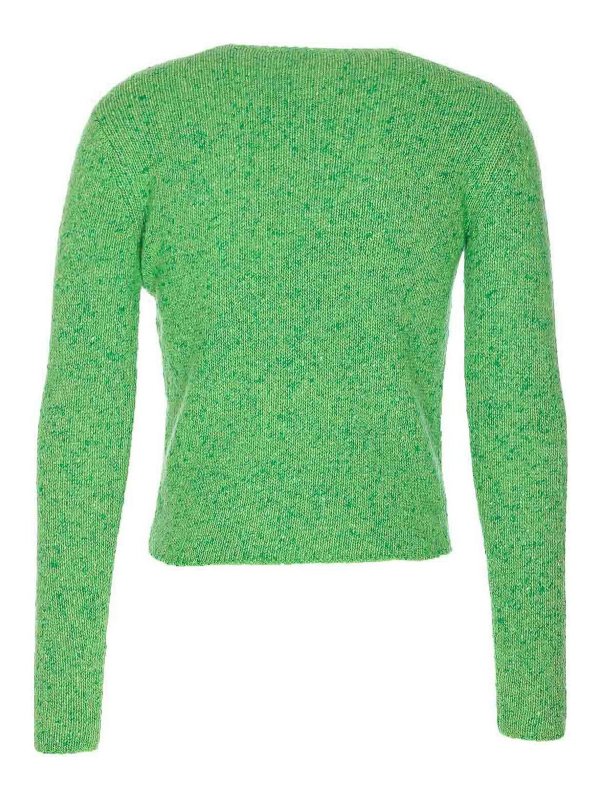 AURALEE: Strickpullover mit Rundhalsausschnitt online - Rundhalspullover - Grün