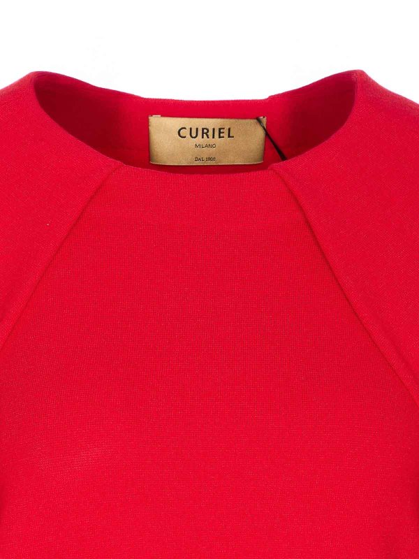 Rundhalspullover - Rot shop online: CURVEL