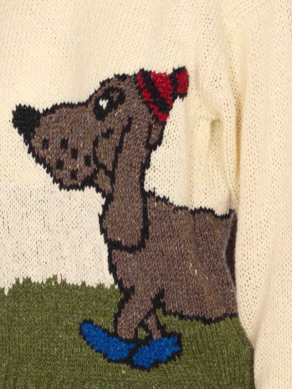The Best Shops HOWLIN: Strickpullover mit Rundhalsausschnitt - Rundhalspullover - Weiß
