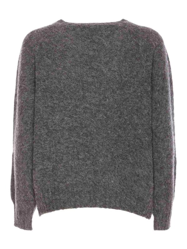 HOWLIN: Strickpullover mit Rundhalsausschnitt online - Rundhalspullover - Grau