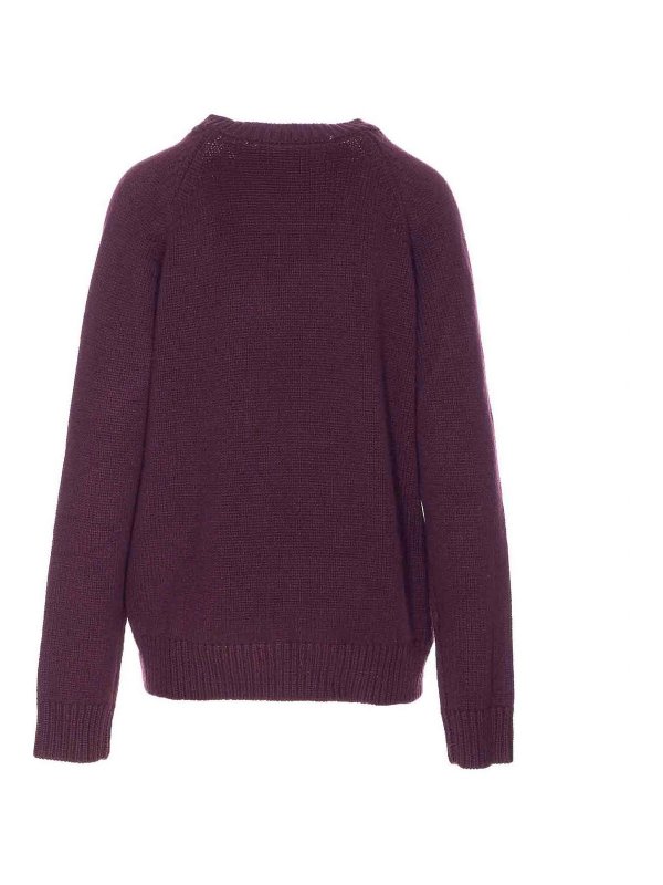 LISA YANG: Strickpullover mit Rundhalsausschnitt online - Rundhalspullover - Lila