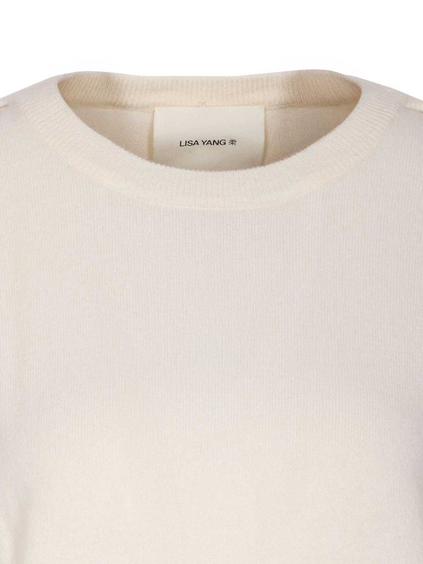 クルーネック - 白 shop online: LISA YANG