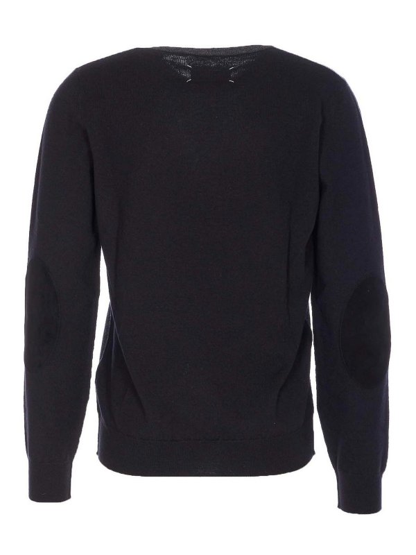 Maison Margiela: maglia collo rotondo online - Two Tone Sweater
