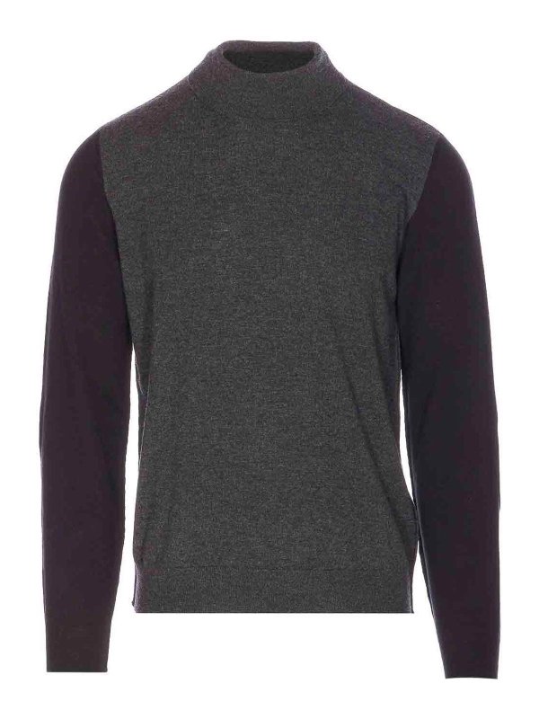 Maison Margiela: Cuellos altos y polos - Suéter Con Cuello Alto - Gris