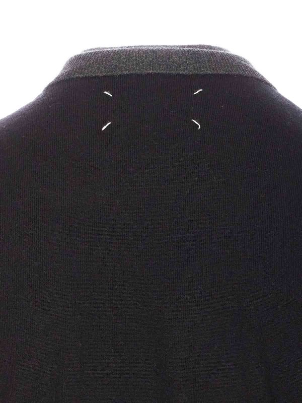 The Best Shops Maison Margiela: Cuellos altos y polos - Suéter Con Cuello Alto - Gris