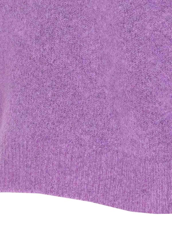 The Best Shops ROBERTO COLLINA: Strickpullover mit Rundhalsausschnitt - Rundhalspullover - Lila