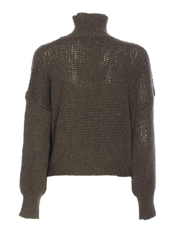 ROBERTO COLLINA: Strickpullover mit Rundhalsausschnitt online - Rundhalspullover - Grün