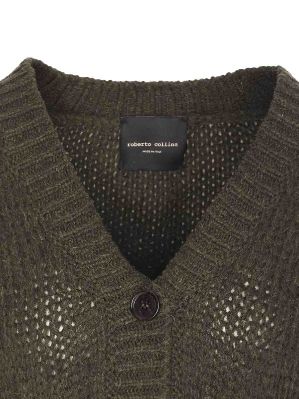 Cardigan - Vert shop online: ROBERTO COLLINA