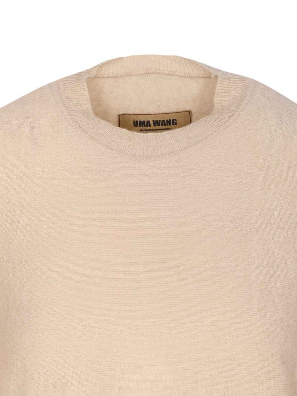 クルーネック - ベージュ shop online: UMA WANG