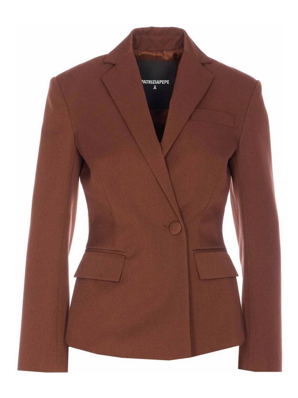 PATRIZIA PEPE: Vestes de costume - Blazer - Marron