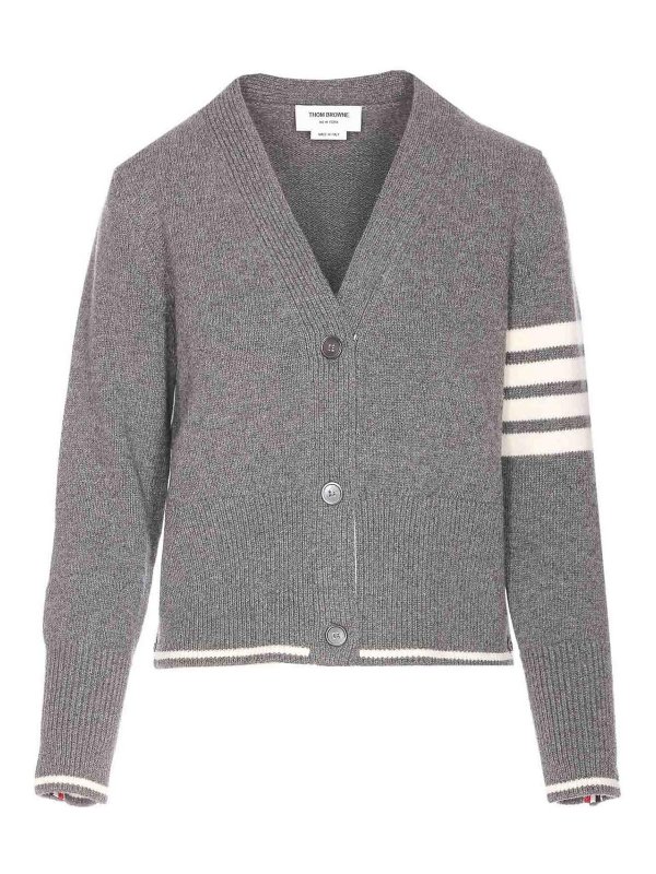 THOM BROWNE: Cardigans - Cardigan - Gris