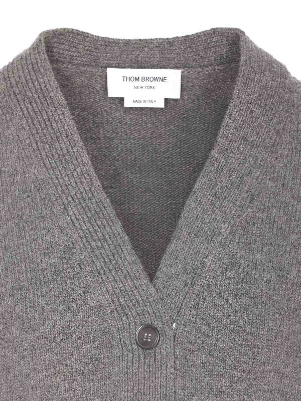 Cardigan - Gris shop online: THOM BROWNE