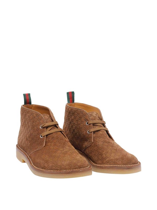 GUCCI: boots online - Ankle Boot With Web Logo