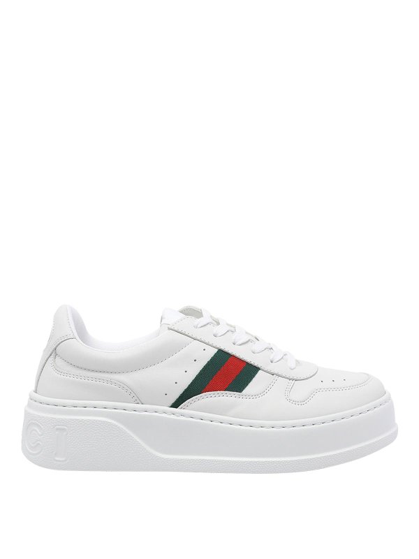 GUCCI: trainers - Web Detail Oversize Sole Sneakers