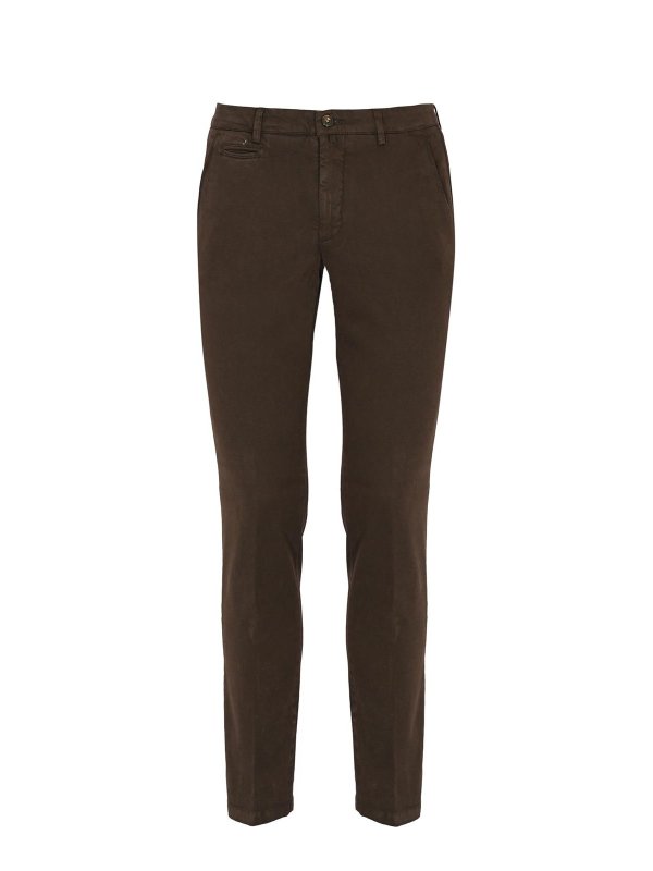 BRIGLIA 1949: Pantalones casual - Pantalón Casual - Marrón Oscuro