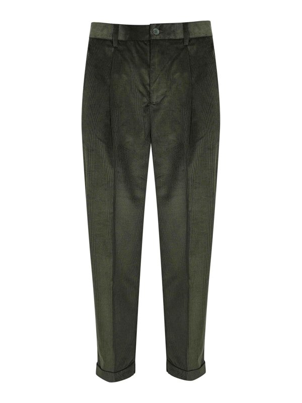DANIELE ALESSANDRINI: Pantalones casual - Pantalón Casual - Verde Oscuro