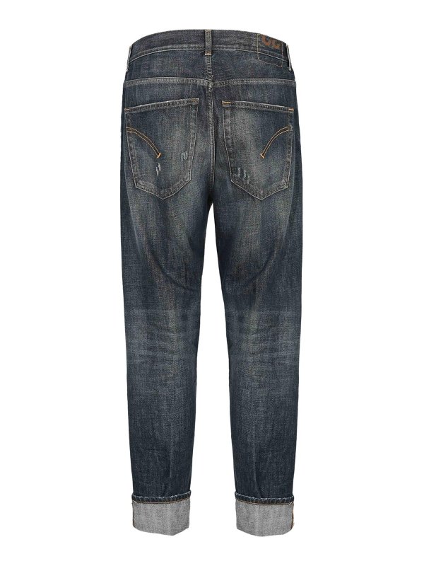 DONDUP: straight leg jeans online - Paco Loose Jeans In Recycled Cotton Denim