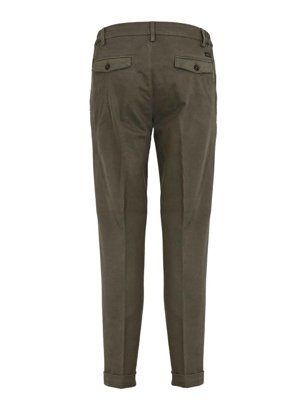 FAY: casual trousers online - Slim Capri Pants In Cotton Gabardine