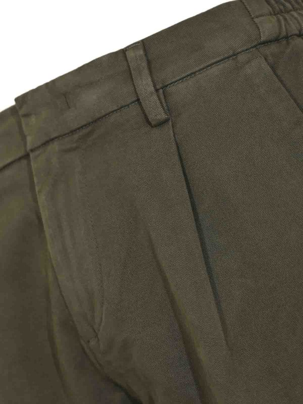 The Best Shops FAY: casual trousers - Slim Capri Pants In Cotton Gabardine