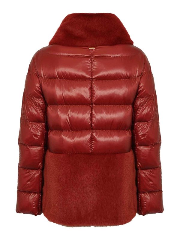 HERNO: giacche imbottite online - Piumino Con Pelliccia Ecologica