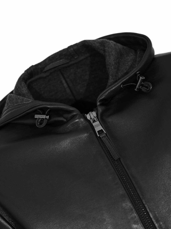 The Best Shops LEATHER AUTHORITY: Chaquetas de cuero - Chaqueta De Cuero - Negro