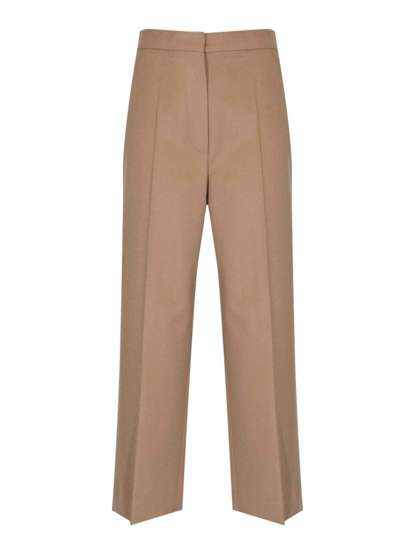 MAX MARA STUDIO: casual trousers - Marengo Crop Trousers In Light Wool