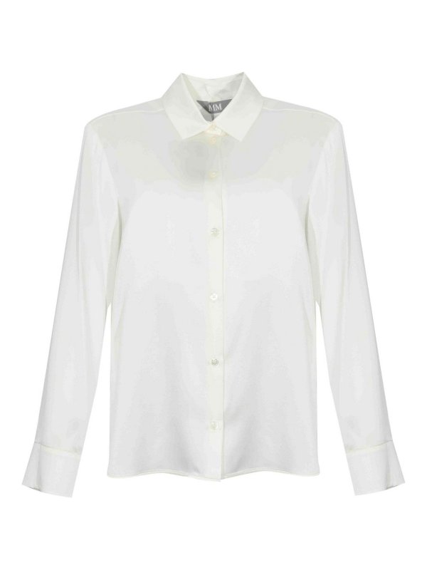 Max Mara: shirts - Verve Silk Satin Shirt