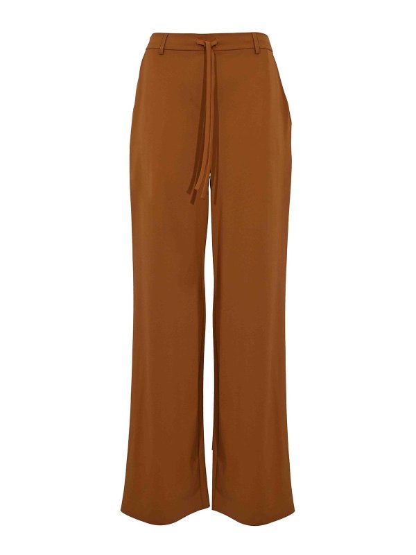 Max Mara: casual trousers - Verres Palazzo Trousers In Stretch Fabric