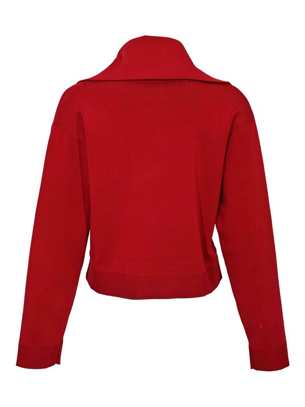 PATRIZIA PEPE: polo shirts online - Viscose Knitted Polo Shirt With Logo