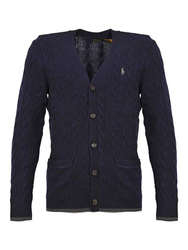 POLO RALPH LAUREN: Cardigans - Cardigan - Blau