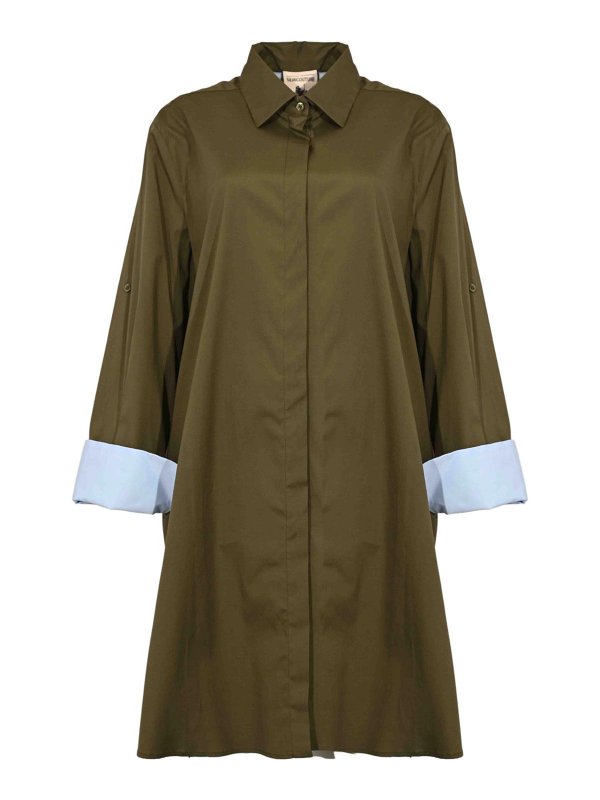 Semicouture: shirts - Livia Dress In Cotton Poplin