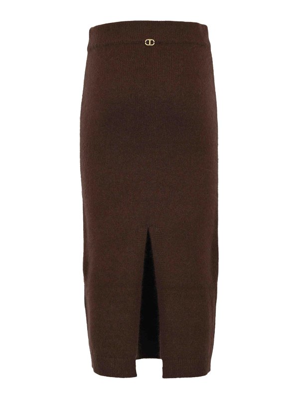 TWINSET: Knee length skirts & Midi online - Angora Blend Knitted Longuette Skirt