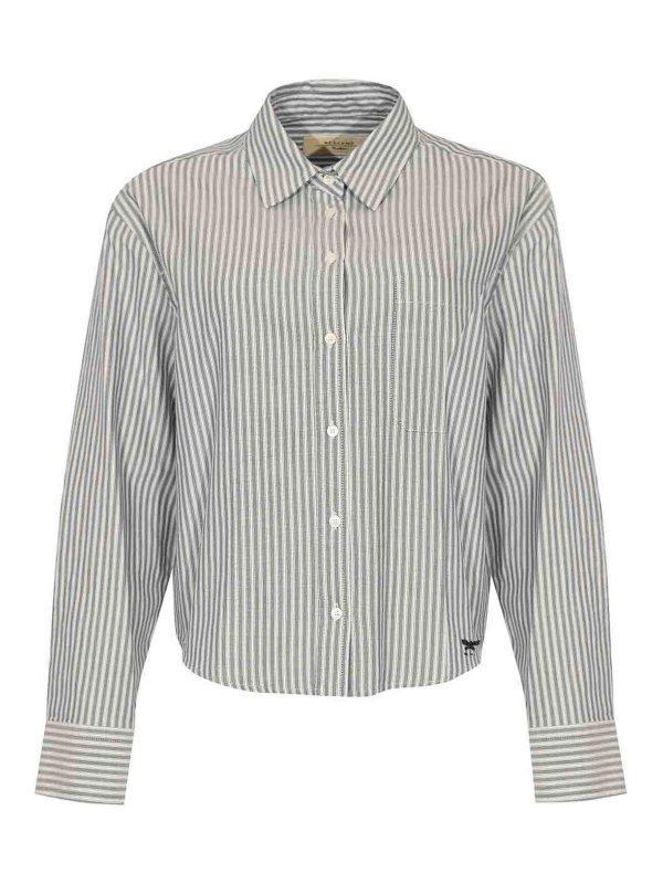 WEEKEND MAX MARA: shirts - Nuoro Striped Cotton Oxford Shirt