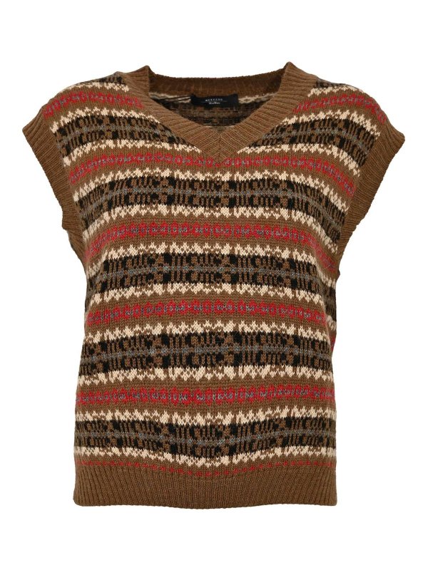 WEEKEND MAX MARA: vests - Fleres Waistcoat In Alpaca Jacquard And Wool