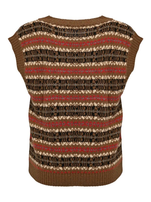 WEEKEND MAX MARA: vests online - Fleres Waistcoat In Alpaca Jacquard And Wool
