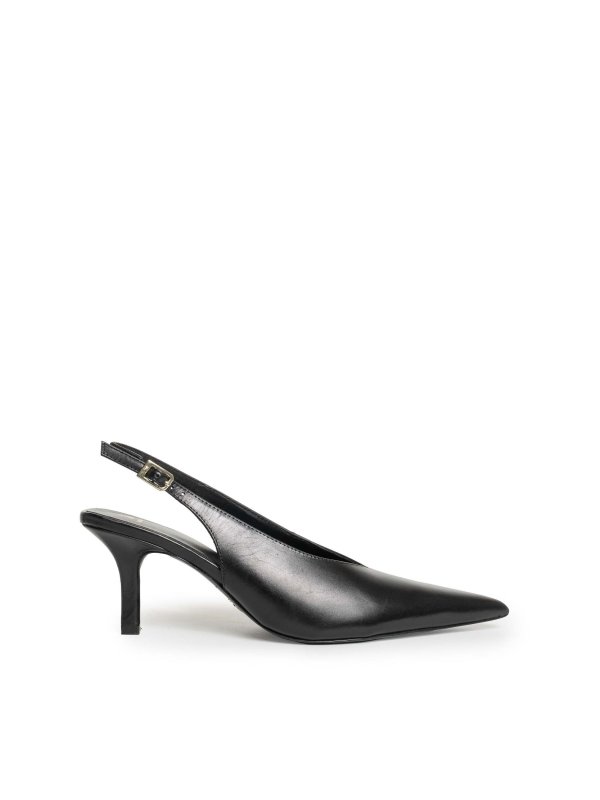 PATRIZIA PEPE: sandals - Leather Slingback Shoes With Heel