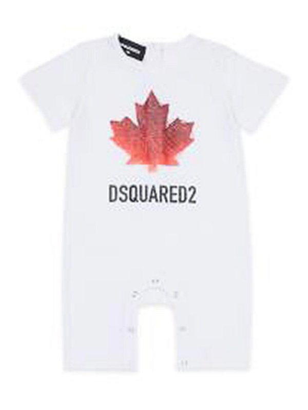 DSQUARED2: Top e canotte - Tutina Con Stampa Logo